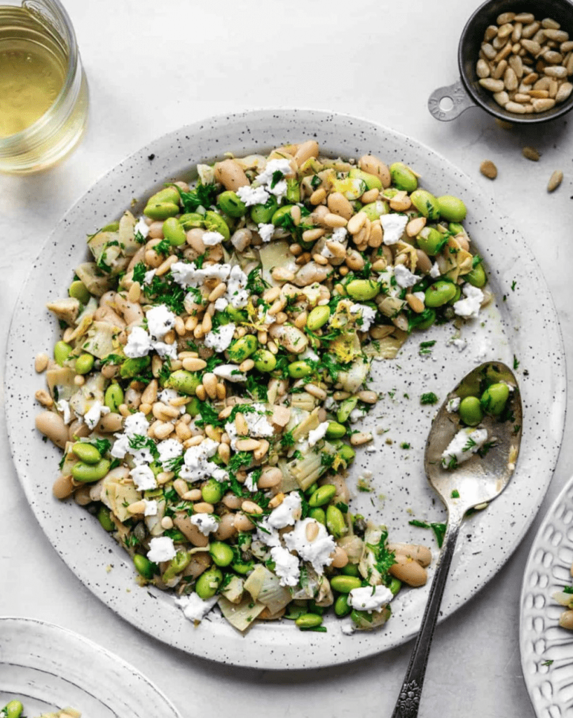 Ensalada de alubias blancas con limón